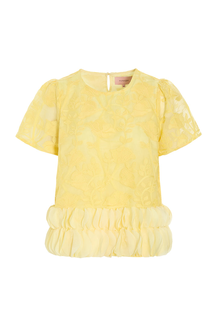 HUNKØN Aiko Blouse Blouses Yellow