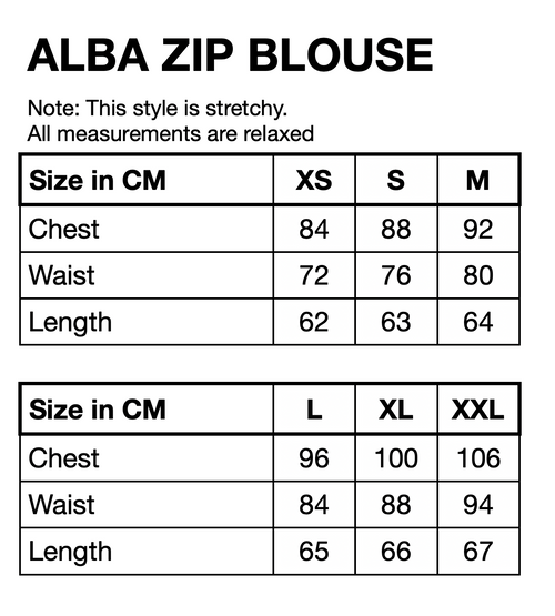 HUNKØN Alba Zipper Blouse Blouses Multiverse Art Print