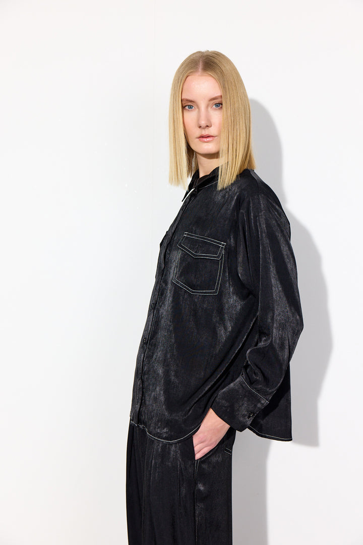 HUNKØN Andy Shirt Shirts Black