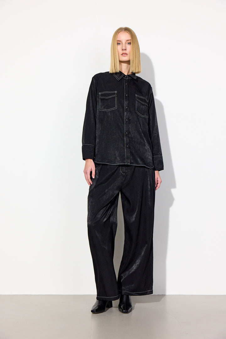 HUNKØN Andy Shirt Shirts Black