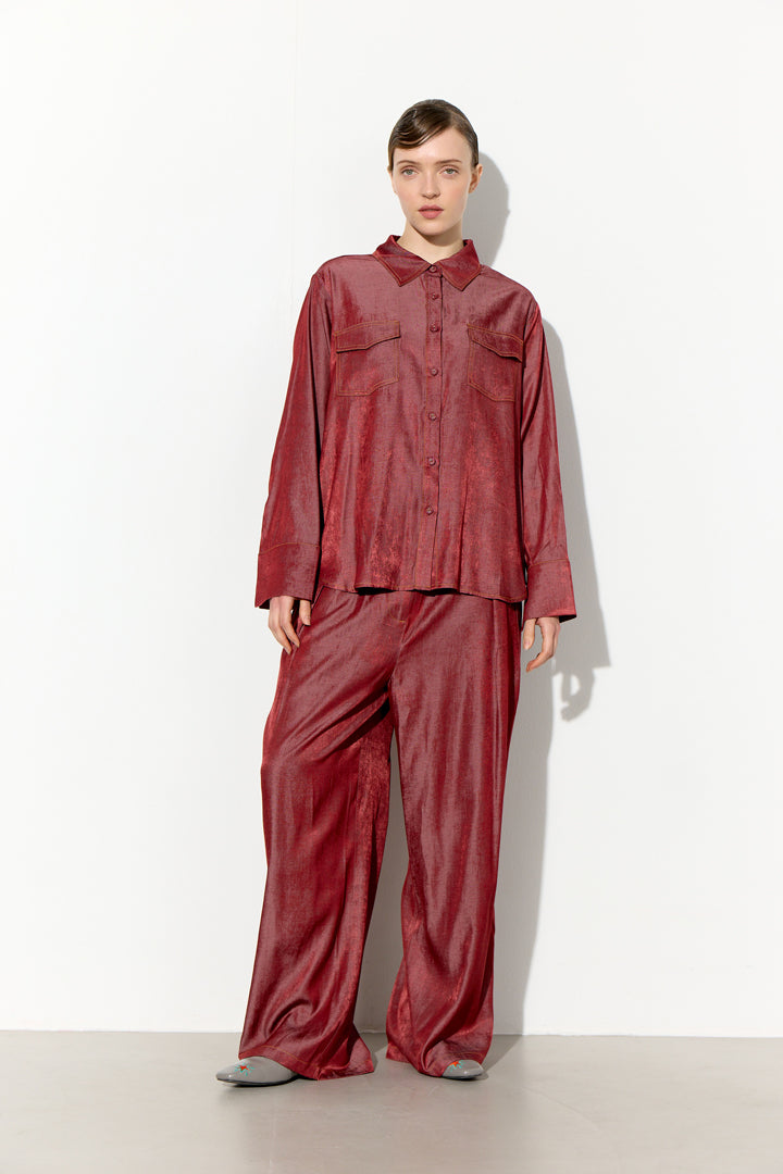 HUNKØN Andy Shirt Shirts Oxblood