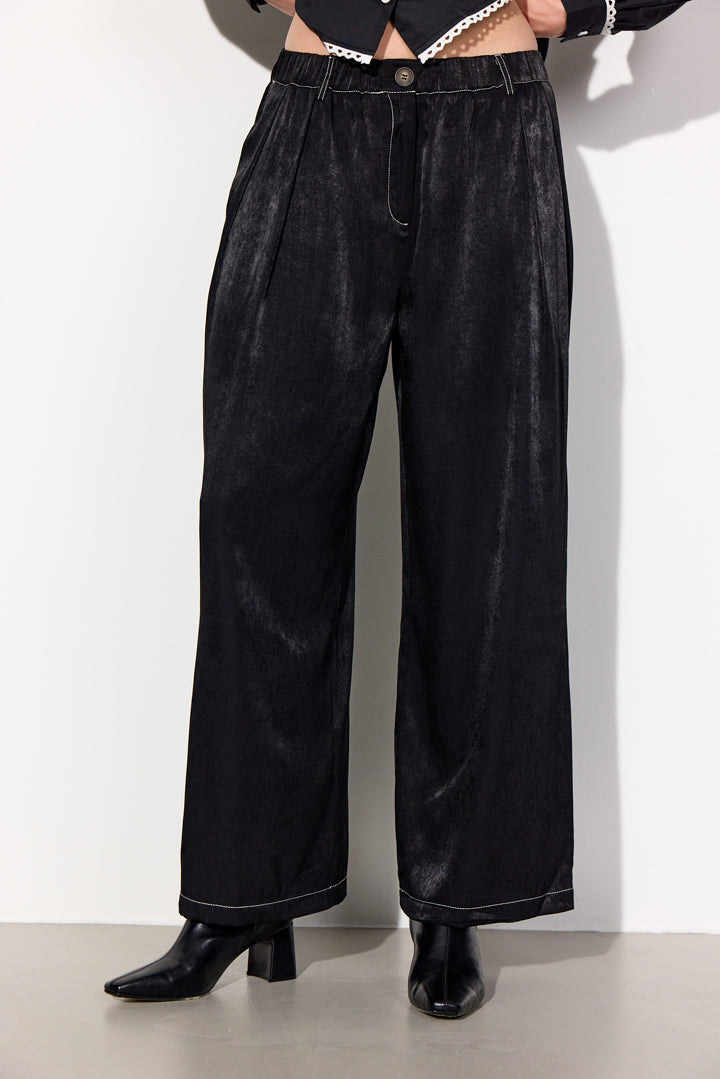 HUNKØN Andy Trousers Trousers Black