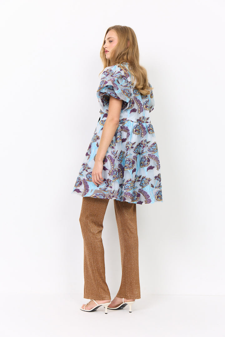 HUNKØN Betsy Short Dress Dresses Blue Floral