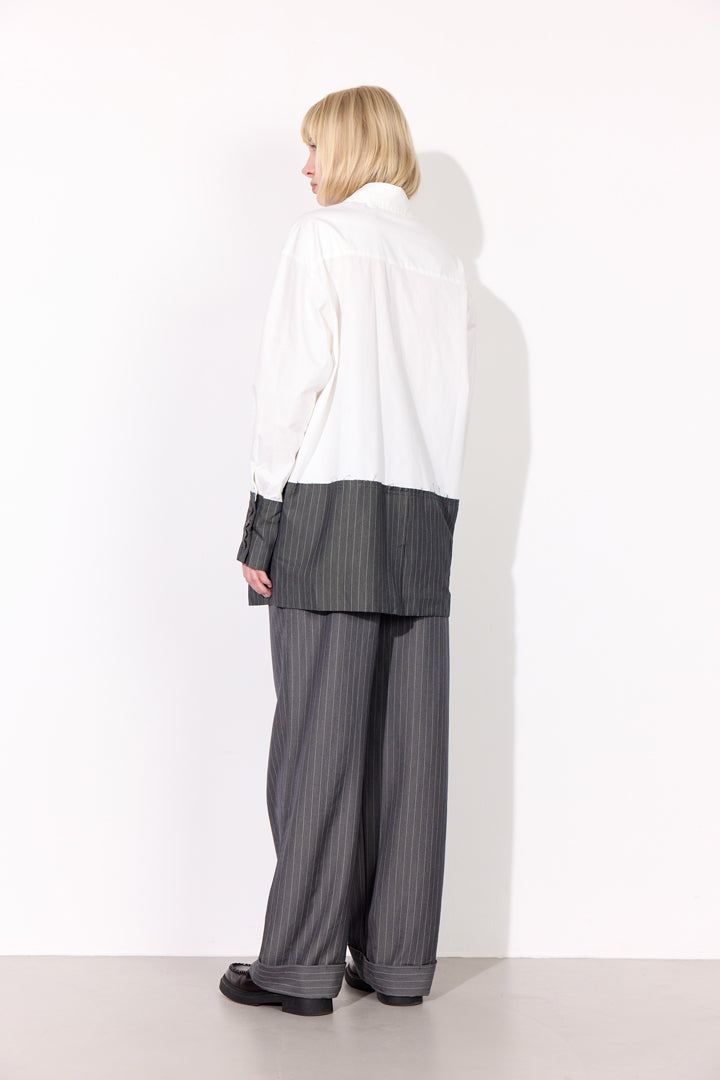 HUNKØN Billie Shirt Shirts White & Grey
