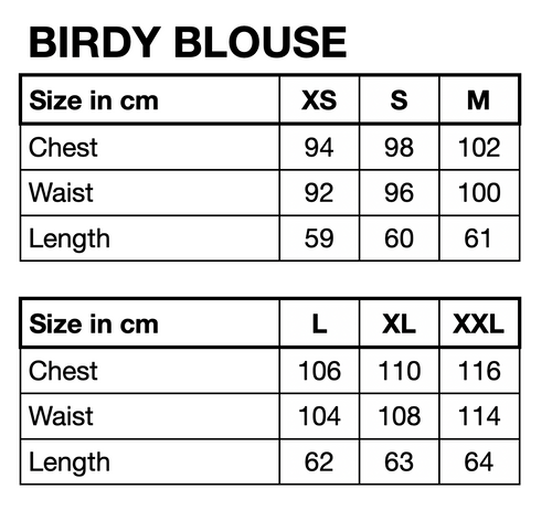 HUNKØN Birdy Blouse Blouses Graffiti Art Print
