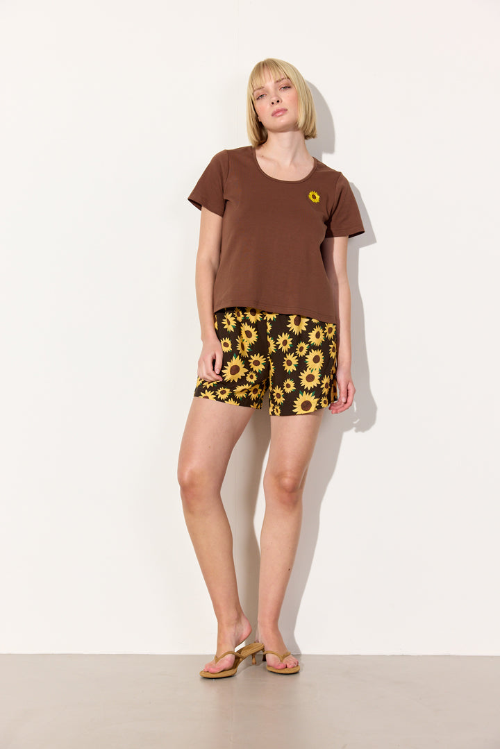 HUNKØN Blossom T-shirt T-shirts Brown
