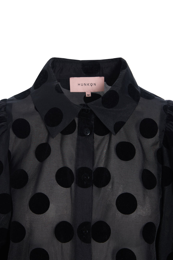 HUNKØN Bobby Shirt Shirts Black w/dots