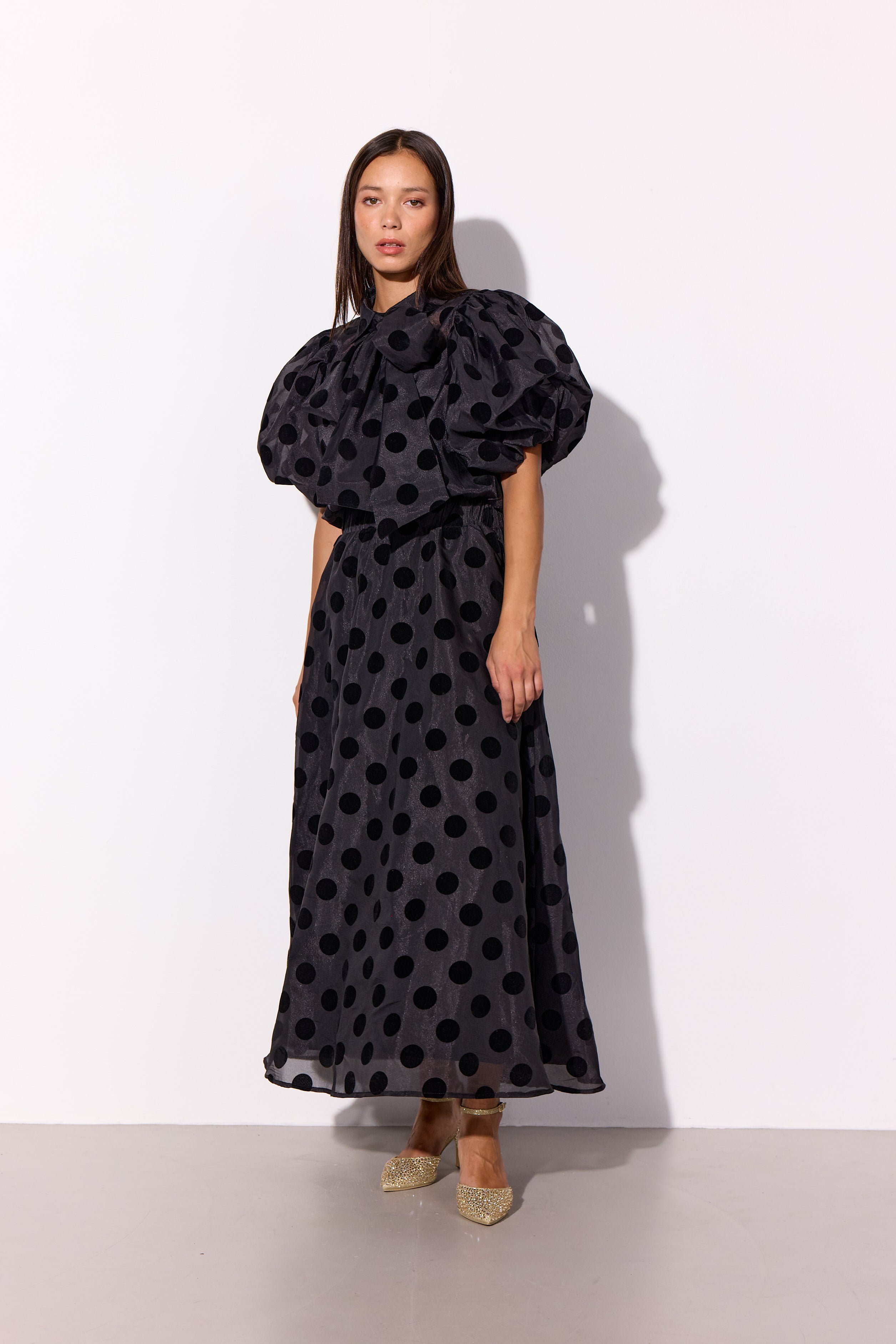 HUNKØN Bobby Shirt Shirts Black w/dots