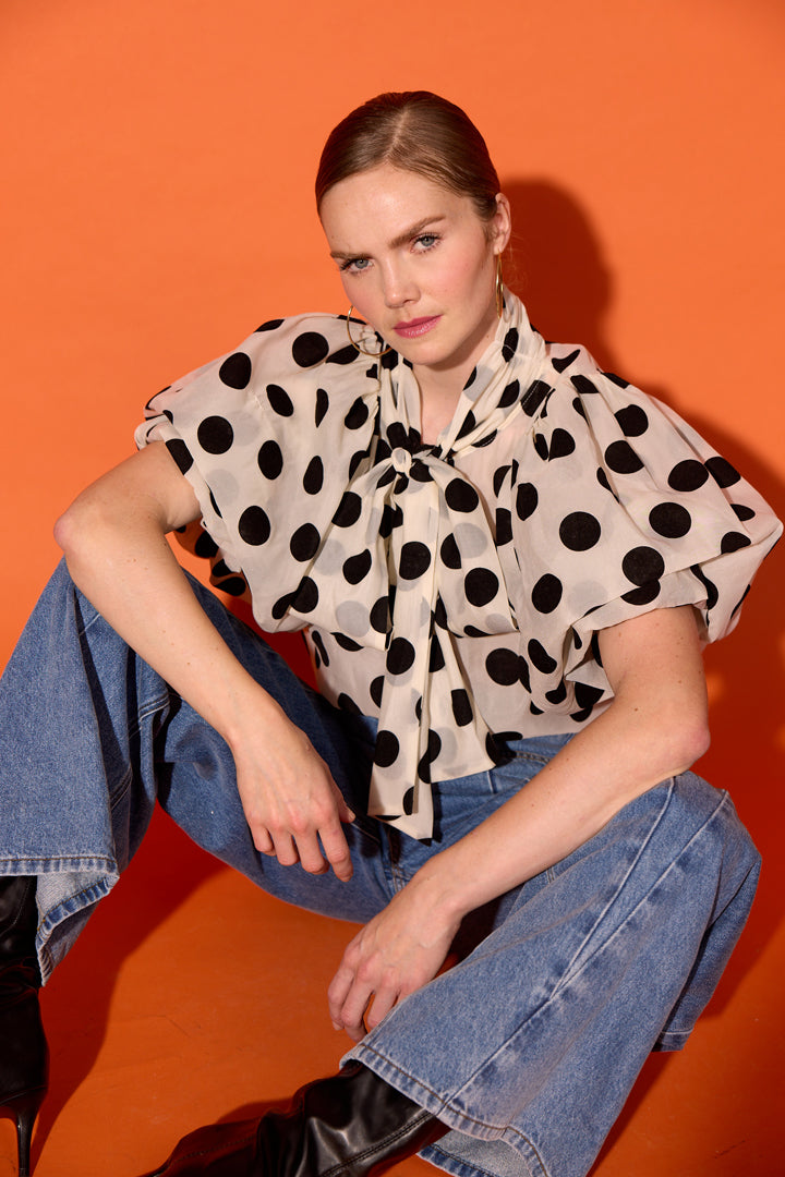 HUNKØN Bobby Shirt Shirts White w/ dots