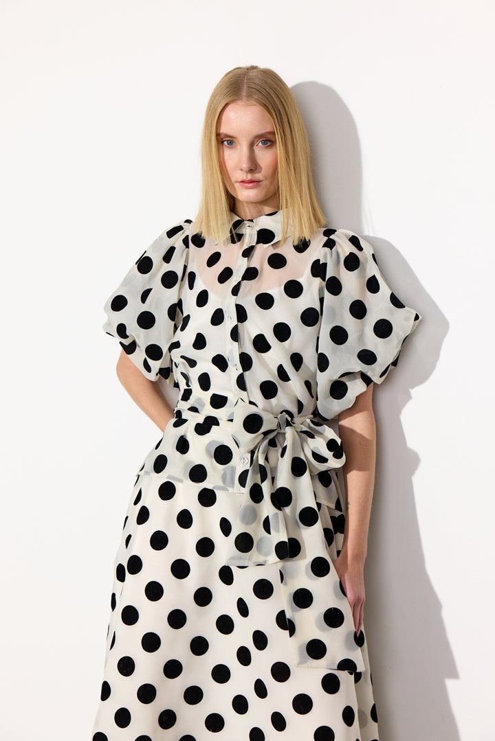 Bobby Shirt White w/ dots - Main Image