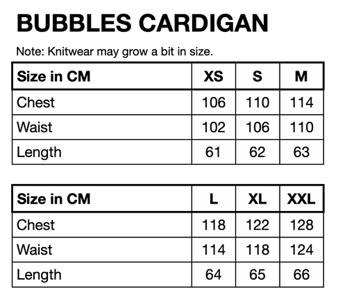 HUNKØN Bubbles Cardigan Cardigans Blue Sea