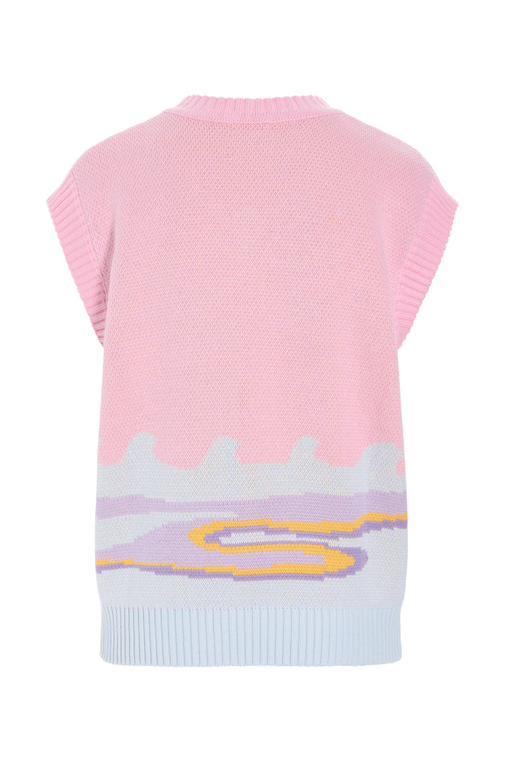 HUNKØN Bubbles Vest Vests Pink Sea
