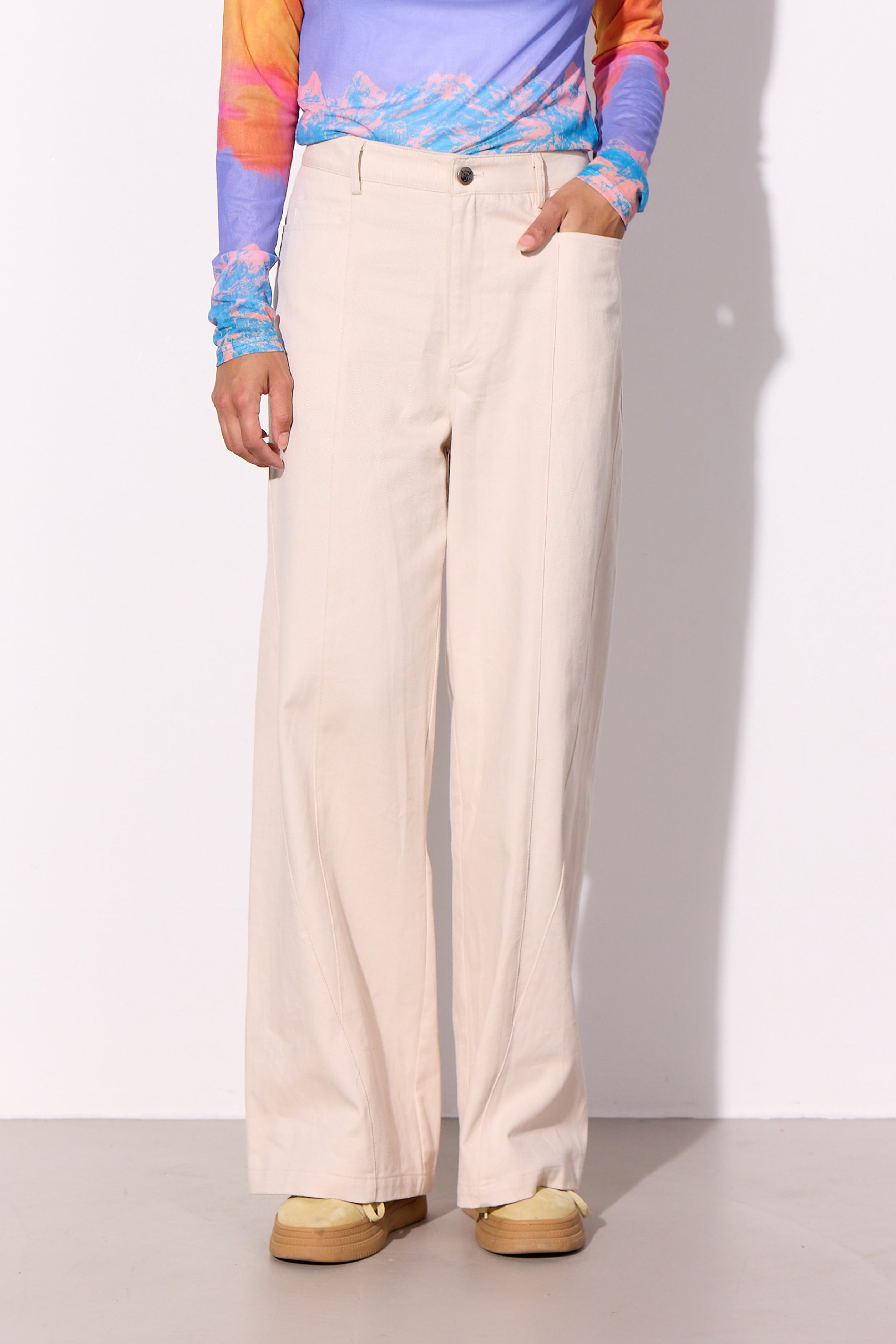 HUNKØN Camden Trousers Trousers Cream