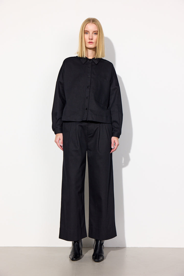 HUNKØN Camden Wide Trousers Trousers Black