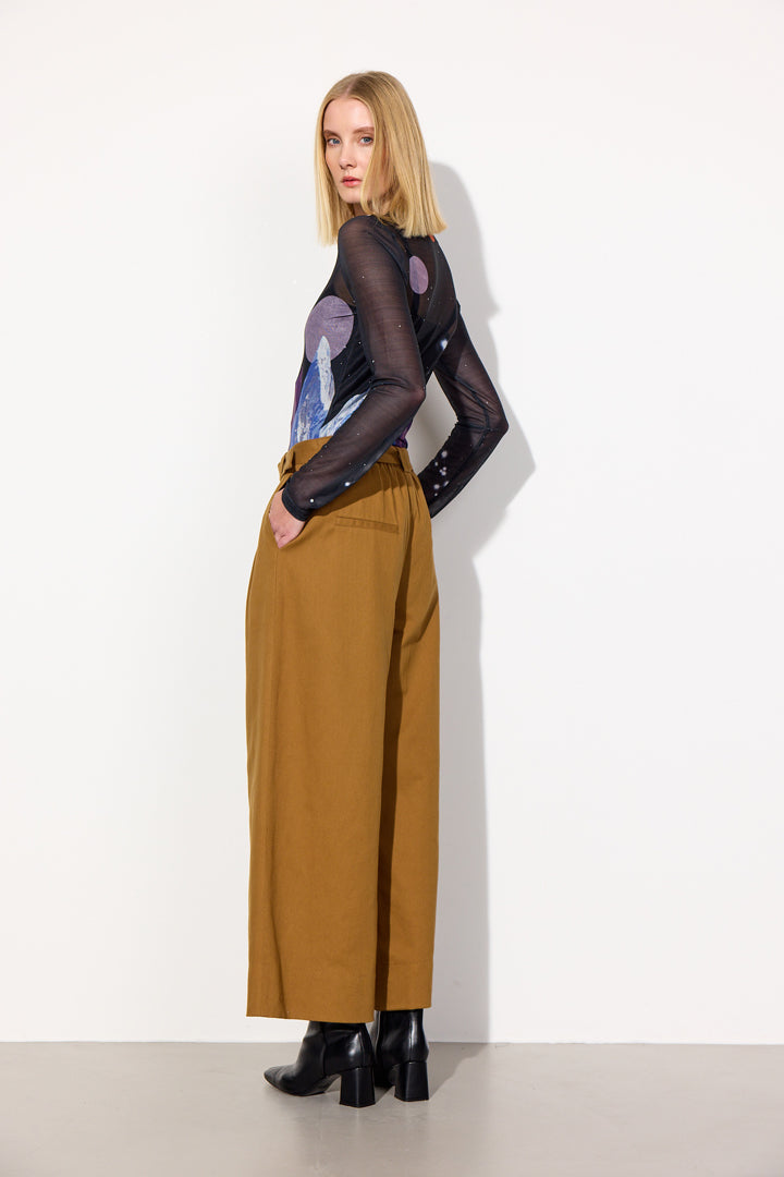 HUNKØN Camden Wide Trousers Trousers Brown
