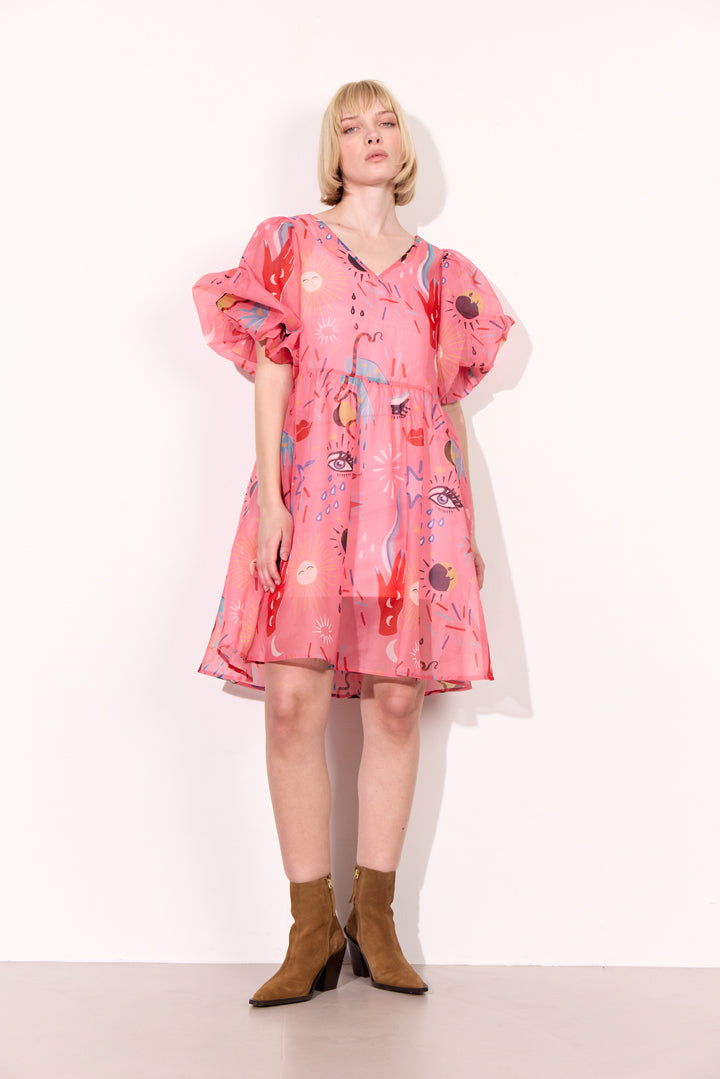 HUNKØN Carly Dress Dresses Graffiti Art Print