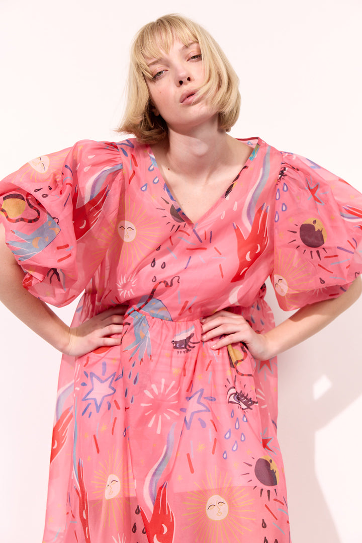 HUNKØN Carly Dress Dresses Graffiti Art Print