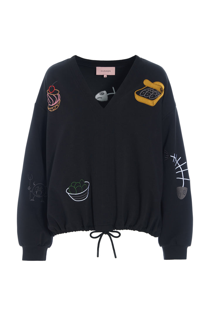 HUNKØN Chili Blouse Blouses Black