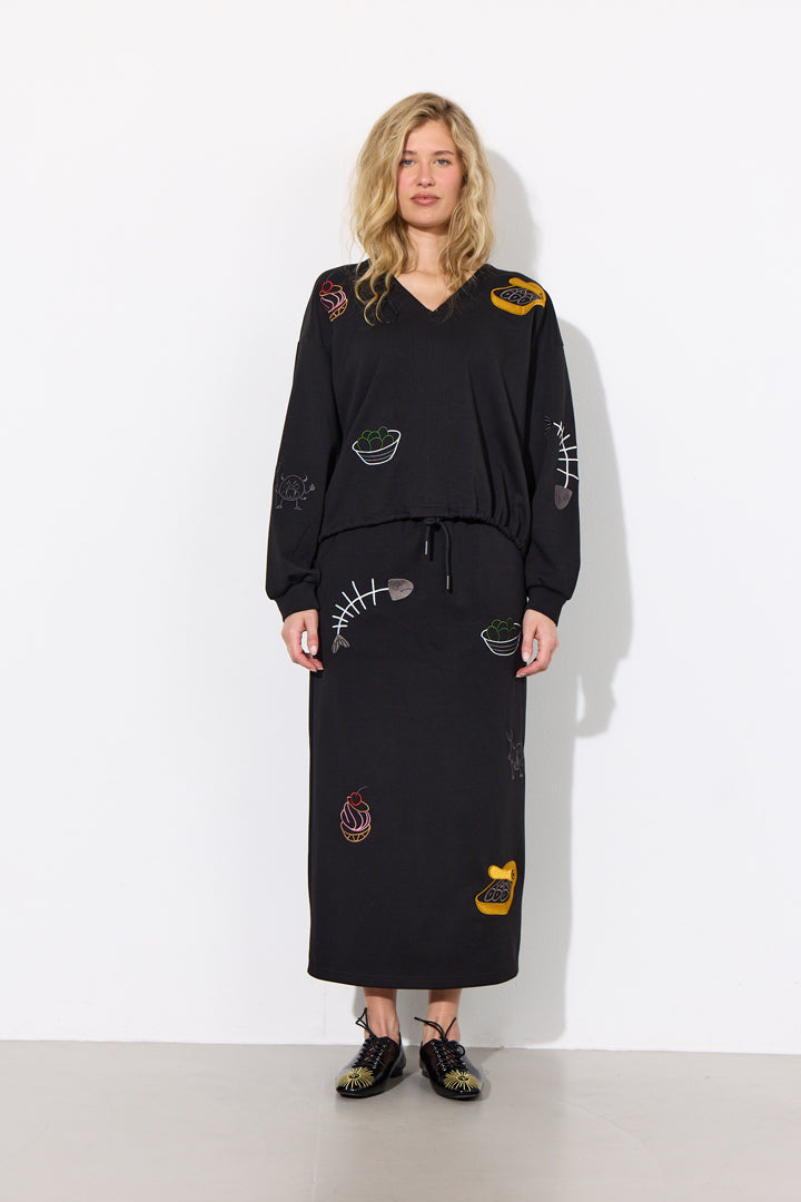 HUNKØN Chili Blouse Blouses Black