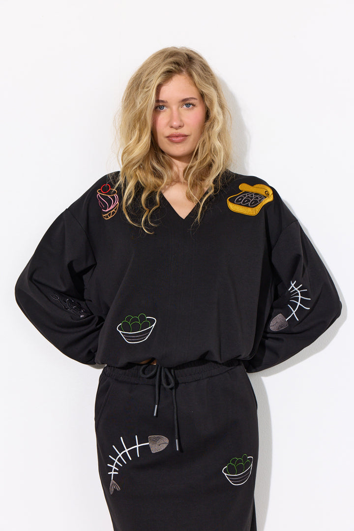 HUNKØN Chili Blouse Blouses Black