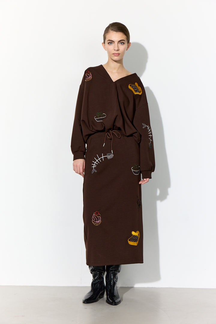 HUNKØN Chili Blouse Blouses Brown