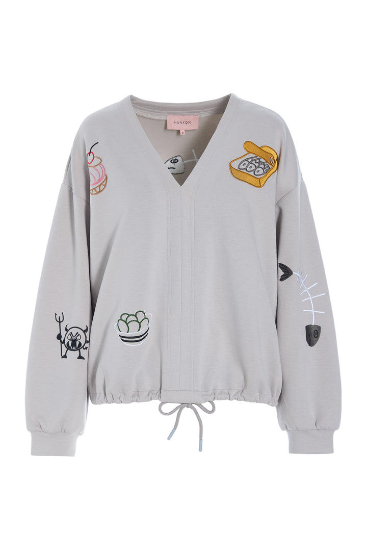 HUNKØN Chili Blouse Blouses Grey