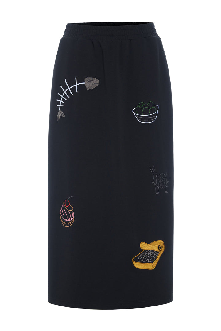 HUNKØN Chili Skirt Skirts Black