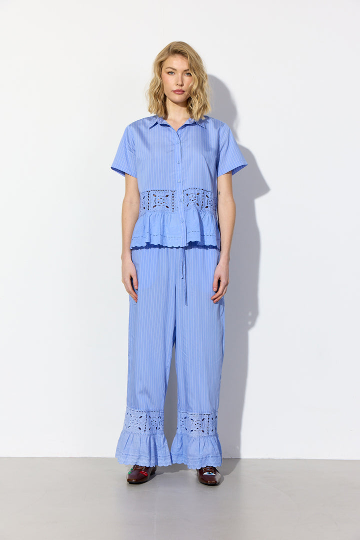HUNKØN Cornelia Trousers Trousers Blue