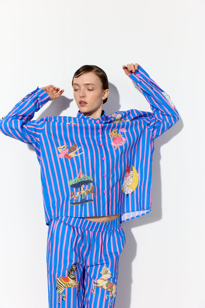 HUNKØN Cosmia Shirt Shirts Blue Showstopper Art Print