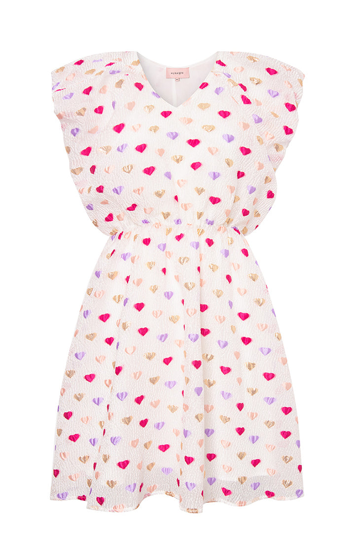 HUNKØN Dahlia Wing Dress Dresses Pink Hearts