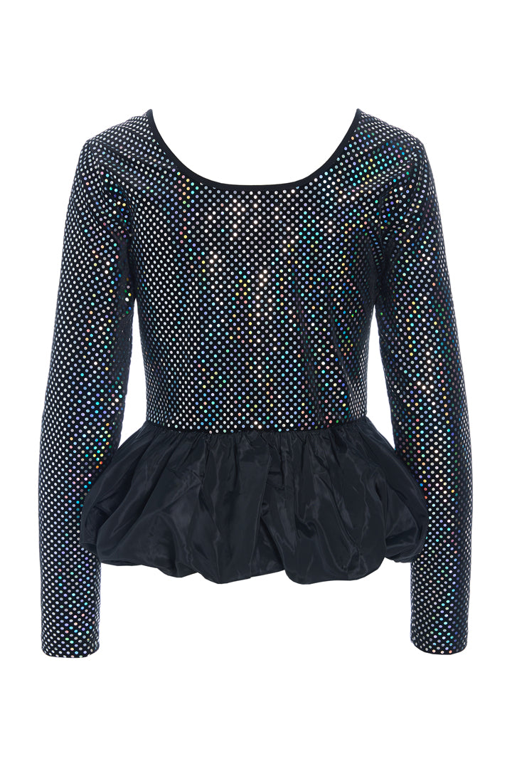 HUNKØN Daisy Blouse Blouses Black Disco