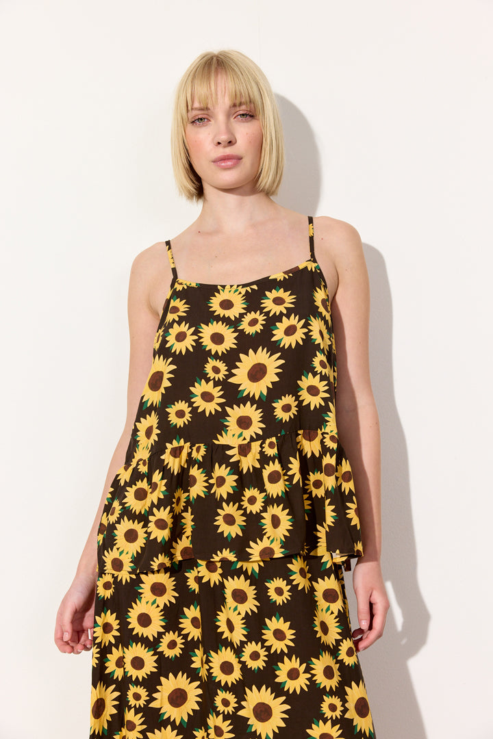 HUNKØN Darlene Top Tops Brown