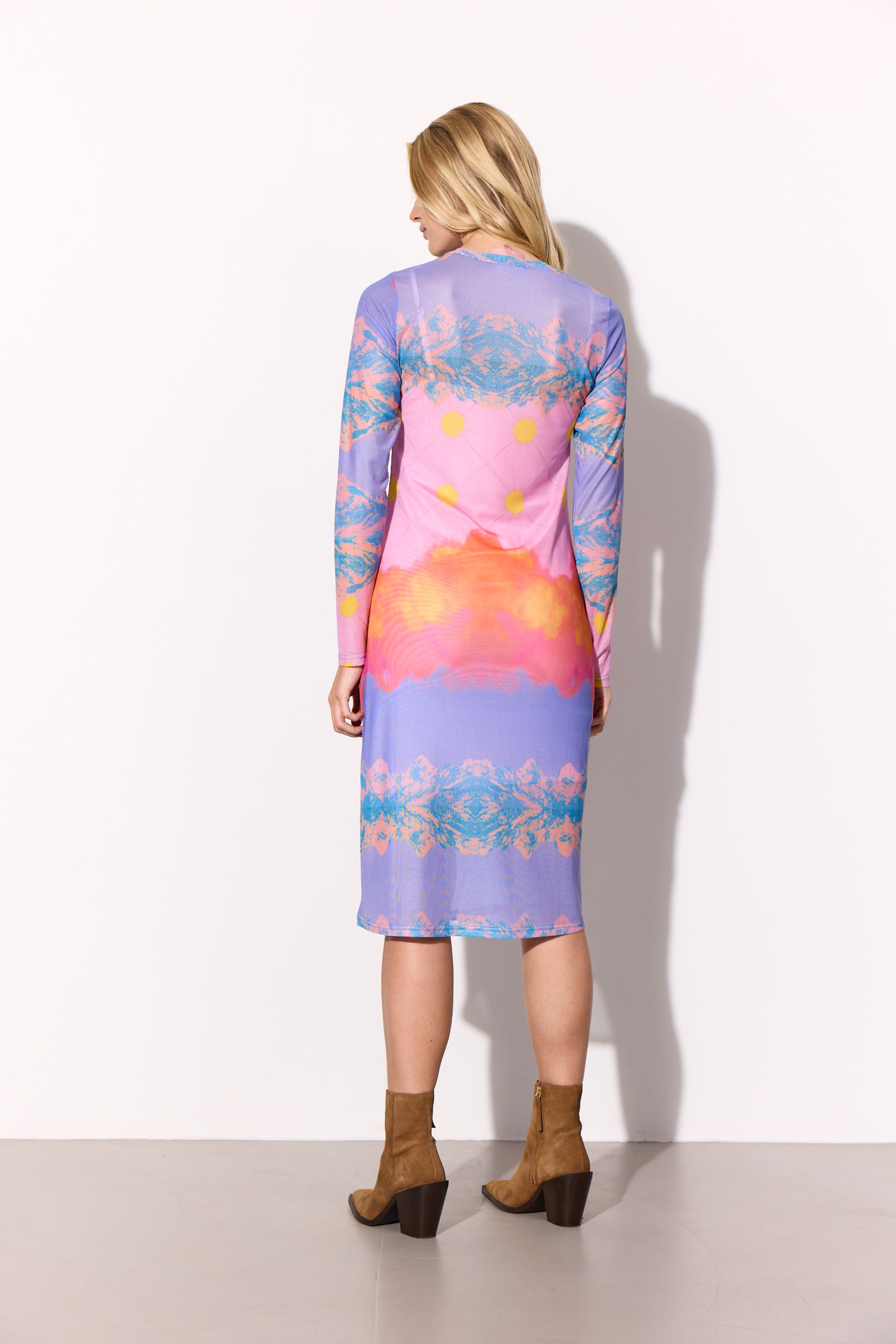 HUNKØN Devon Mesh Dress Dresses Horizon Art Print