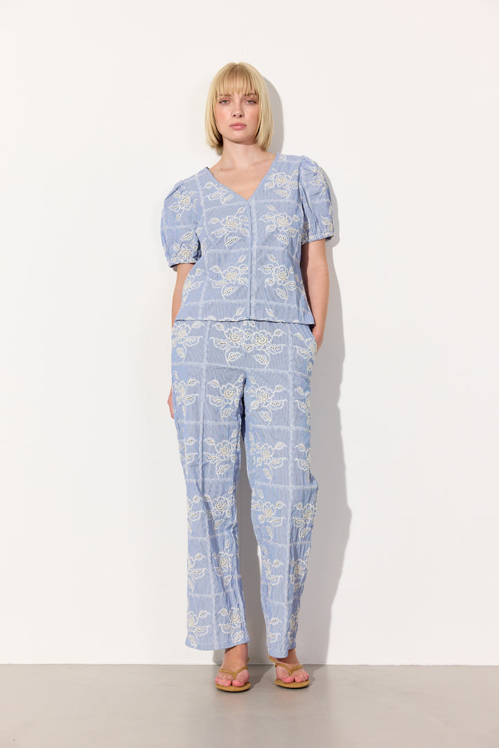 HUNKØN Ditte Top Tops Blue