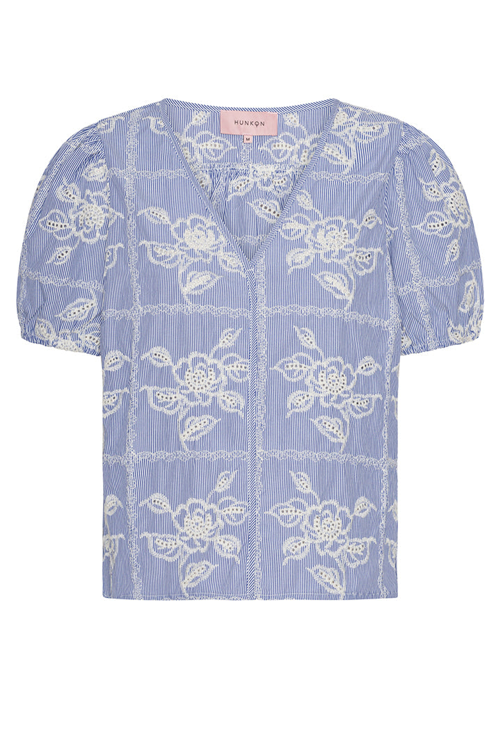 HUNKØN Ditte Top Tops Blue