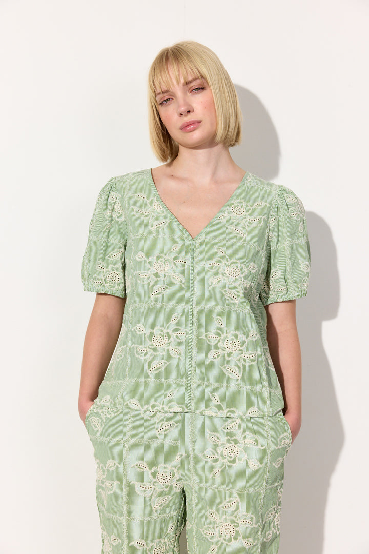 HUNKØN Ditte Top Tops Green