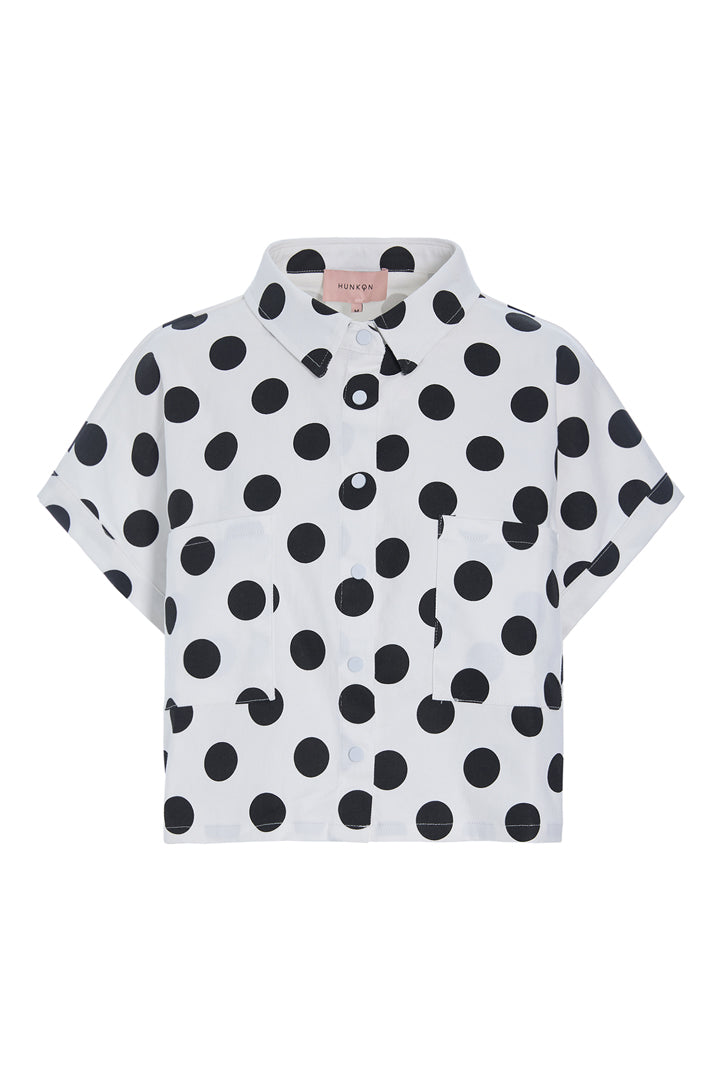 HUNKØN Divina Shirt Shirts White w/ dots