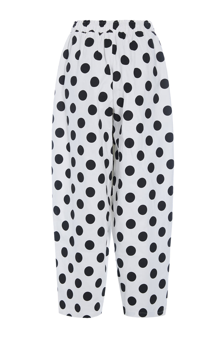 HUNKØN Divina Trousers Trousers White w/ dots