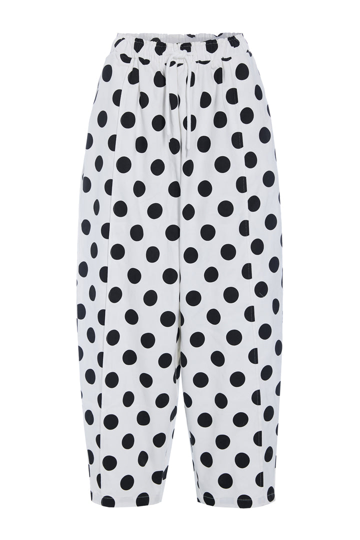 HUNKØN Divina Trousers Trousers White w/ dots
