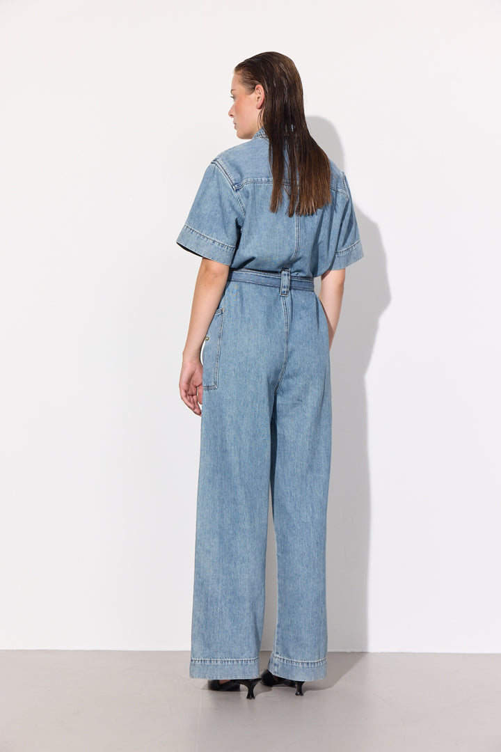 HUNKØN Dolly Denim Jumpsuit Jumpsuits Light Denim