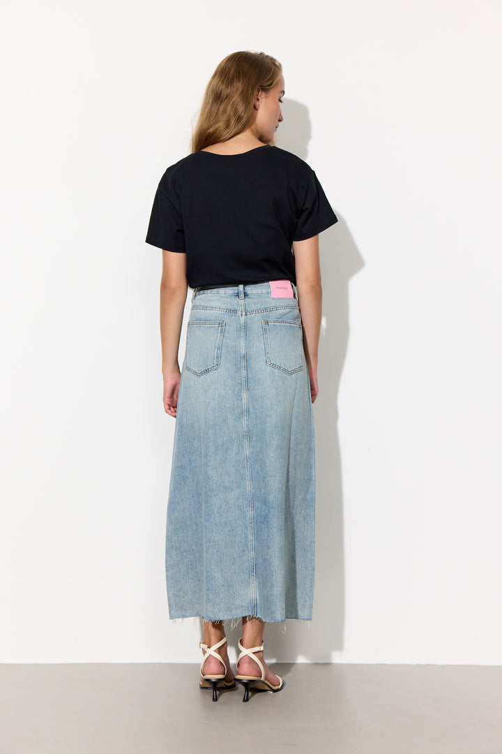 HUNKØN Dolly Denim Skirt Skirts Light Denim
