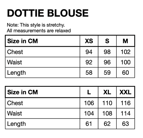 HUNKØN Dottie Highneck Blouse Blouses Black w/dots