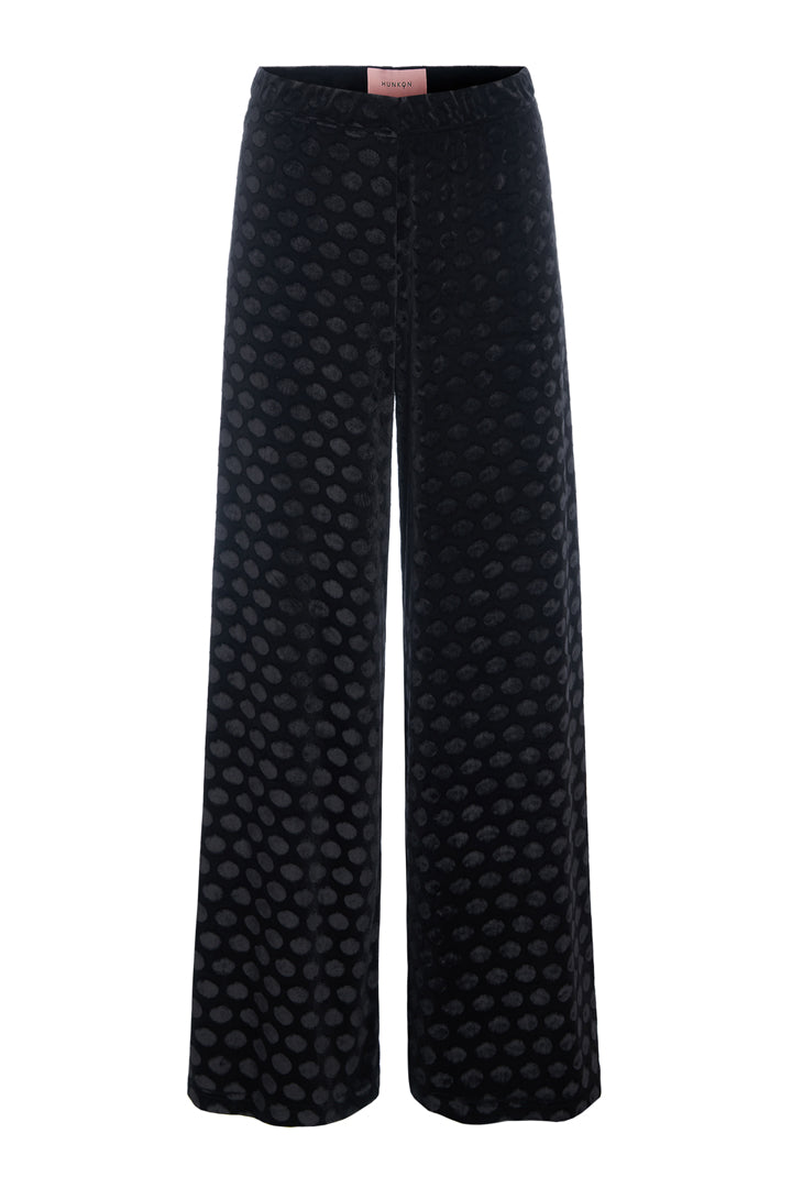 HUNKØN Dottie Trousers Trousers Black w/dots