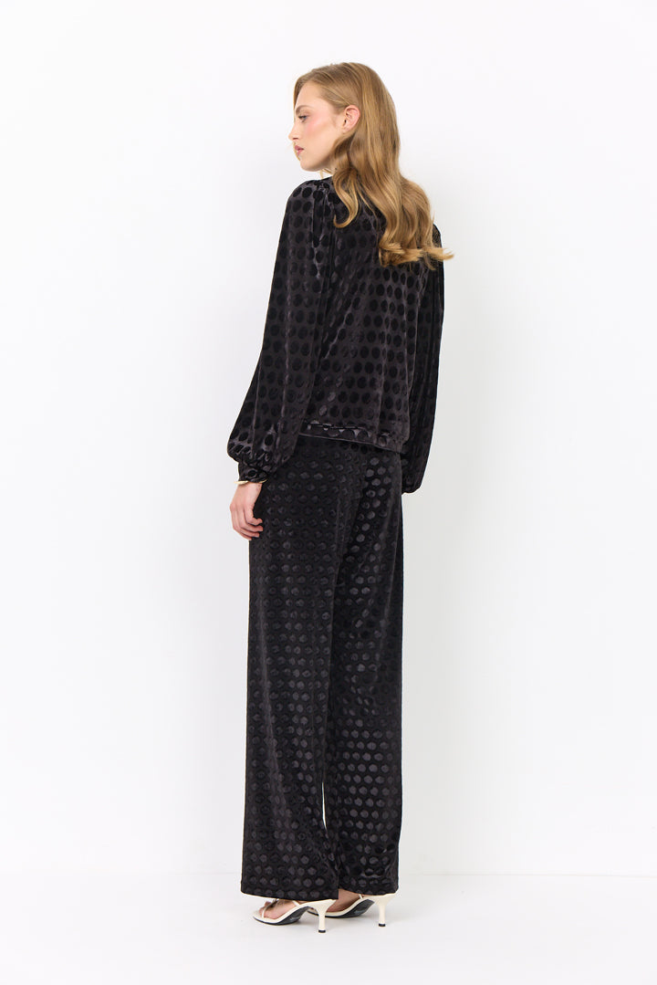 HUNKØN Dottie Trousers Trousers Black w/dots