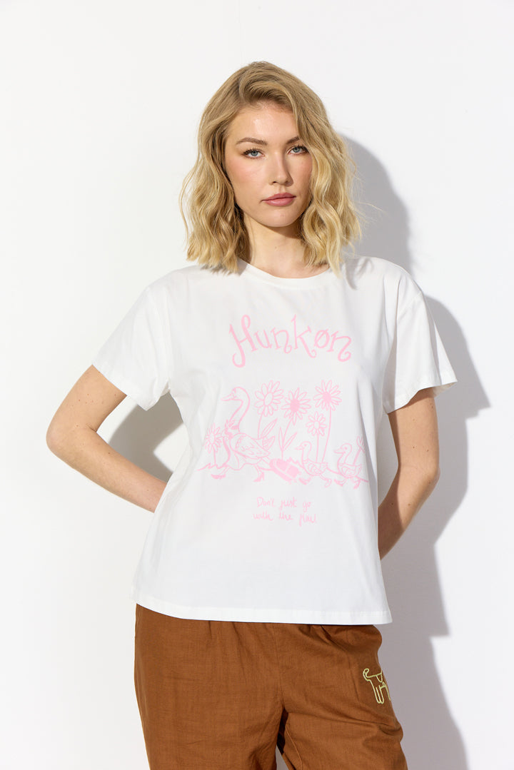 HUNKØN Duckling T-shirt T-shirts Pink Duck