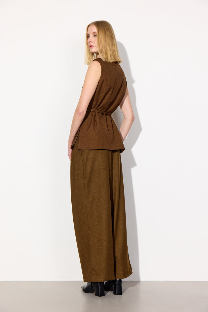 HUNKØN Emiko Trousers Trousers Brown