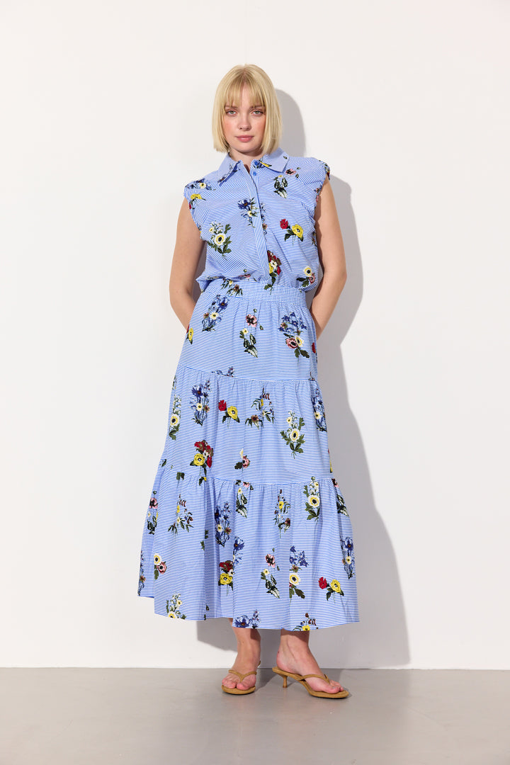 HUNKØN Emma Skirt Skirts Blue Hawaii