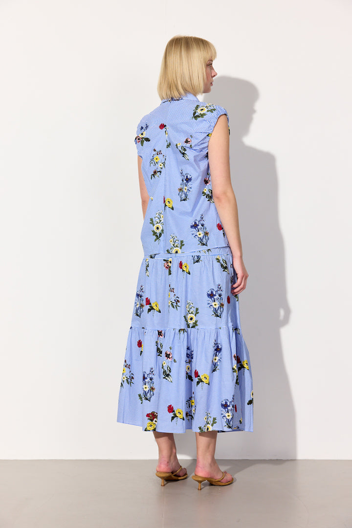 HUNKØN Emma Top Tops Blue Hawaii