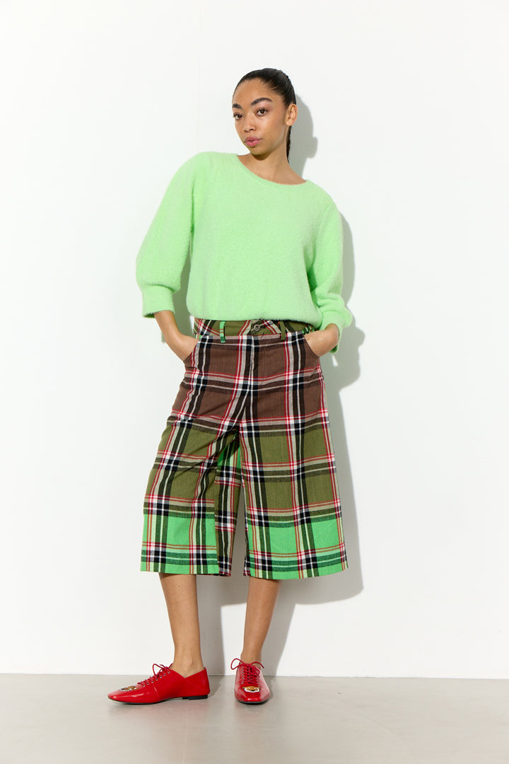 HUNKØN Enya Knit Blouse Blouses Electric Lime
