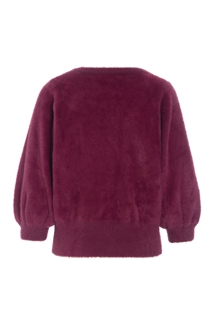 HUNKØN Enya Knit Blouse Blouses Oxblood